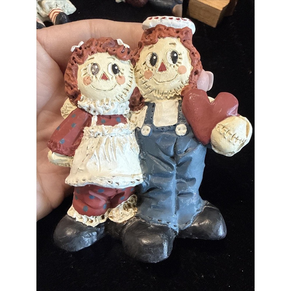 Vintage Raggedy Ann And Andy 3" Resin Figurines By The Constance Collection 5636